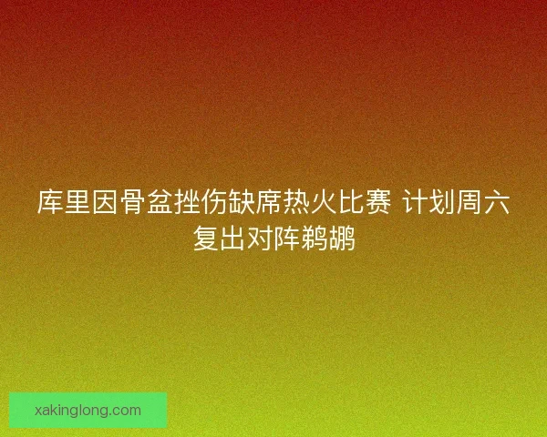 库里因骨盆挫伤缺席热火比赛 计划周六复出对阵鹈鹕